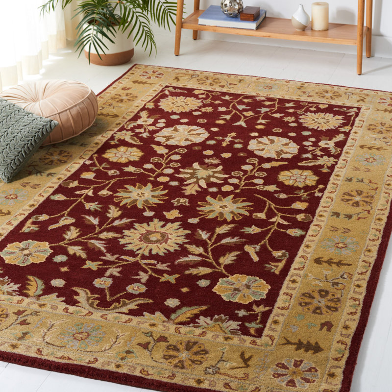 Balthrop Hand Tufted Wool Oriental Rug, Rectangle 6' x 9'