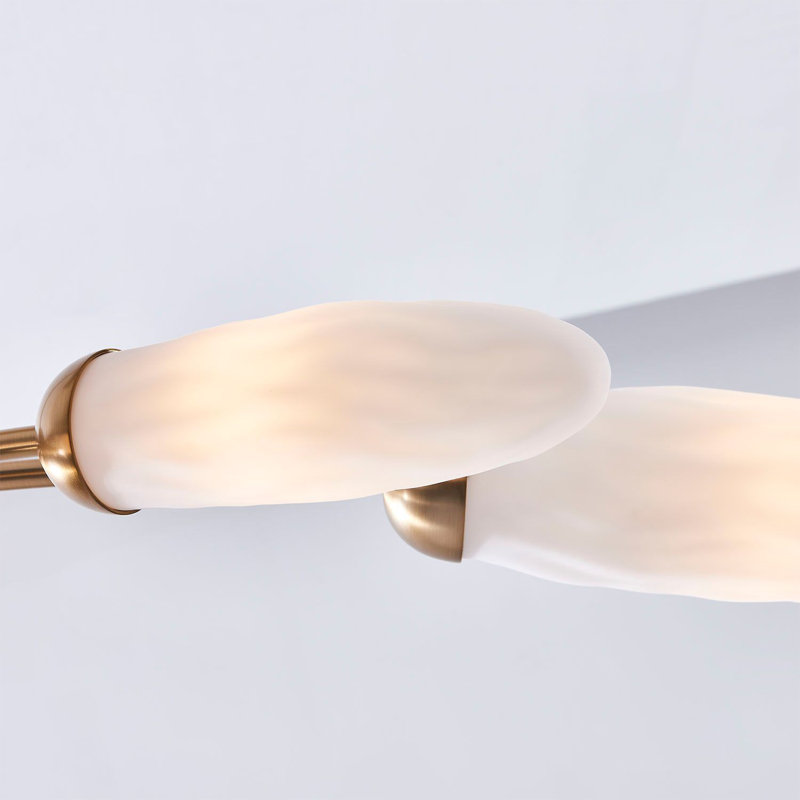 Crest 6 LT Winter Brass Linear Pendant Kalco