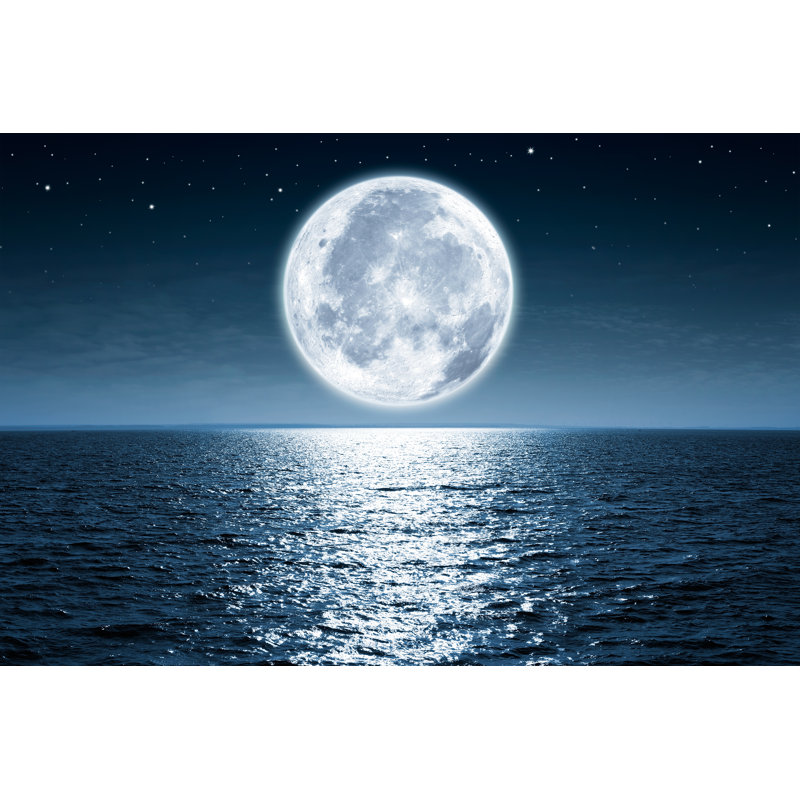 Full Moon - Photographie sur toile tendue, H 8 po x l 12 po x P 1,25 po