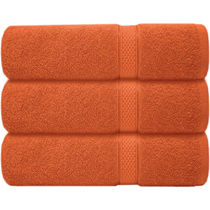 Nayelly Turkish Cotton Bath Towel, Orange