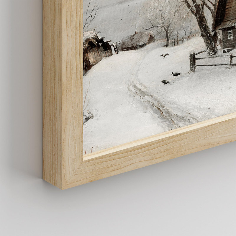«Winter Snow Cabin» sur, Naturel, H 12 po x l 16 po