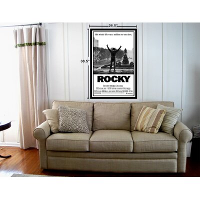 Rocky 1 Movie Poster Sylvester Stallone Philadelphia PA Boxing Talia Shire Burt Young Carl Weathers Burgess Meredith Underdog Hero Story' Framed Grap -  Buy Art For Less, IF PW 40116 36x24 1.25 Black Plexi