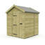 Total Sheds 7ft x 7ft Apex Garden Shed - Single Door - No Windows - Pressure Treated Timber - UK Manufactured