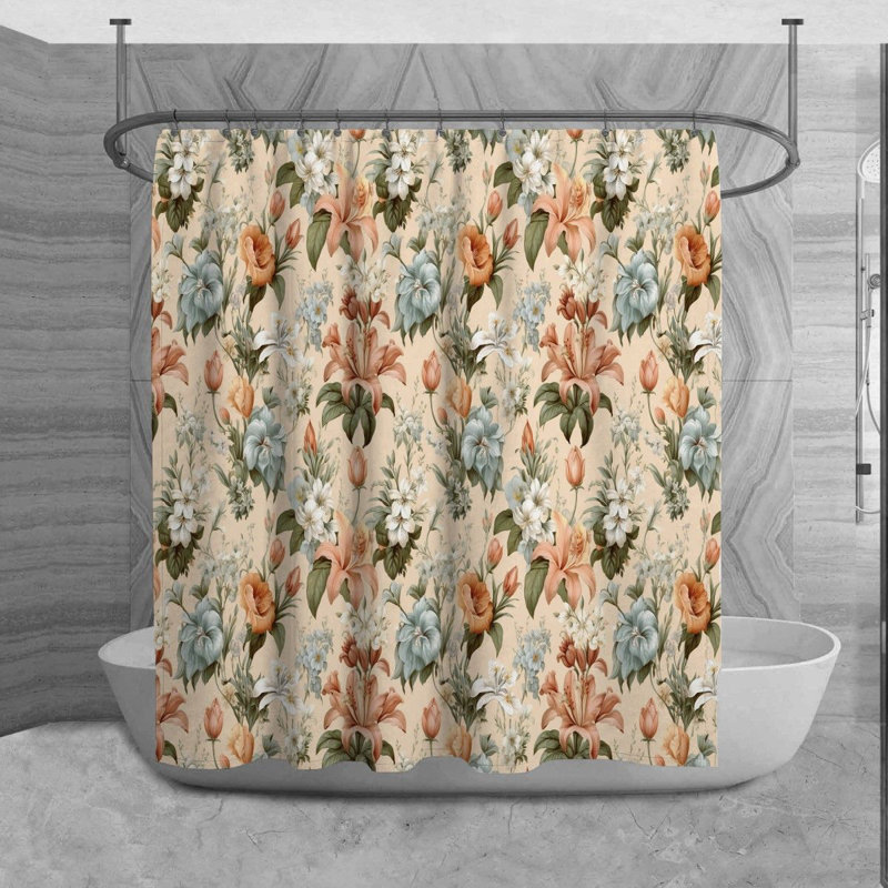 Tonyell Floral Shower Curtain, H 84 po x l 70 po