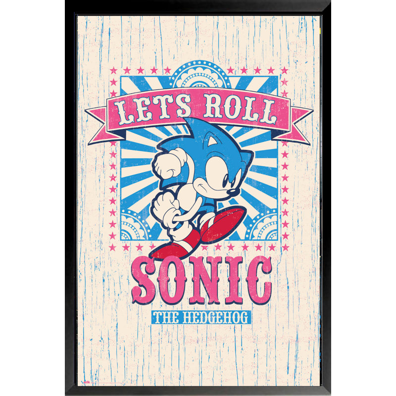 Affiche encadrée «Sonic the hérisson», impression 36 x 24