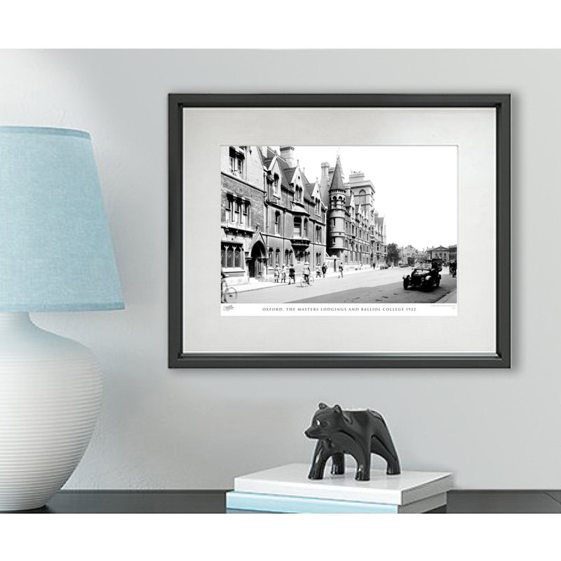 Oxford, the Masters Lodgings and Balliol College 1922 1 Piece Single Picture Frame Wall Art, 28cm H x 36cm W x 2.3cm D