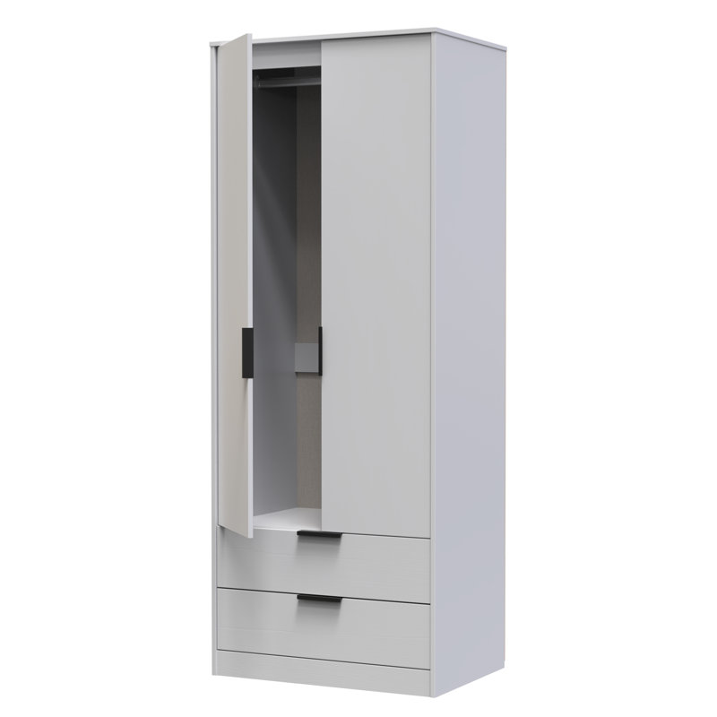 Turah Manufactured Wood Wardrobe, Grey Ash