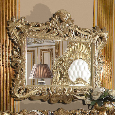 Miroir mural victorien métallique