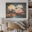 «Enchanted Lotus Waters I», art mural sur bois de pin naturel-914024418