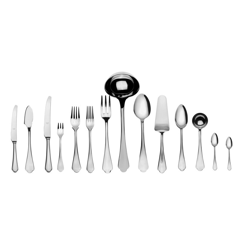 Ensemble de couverts Dolce Vita (Configuration S) - 113 pièces - Acier inoxydable, Argent argent