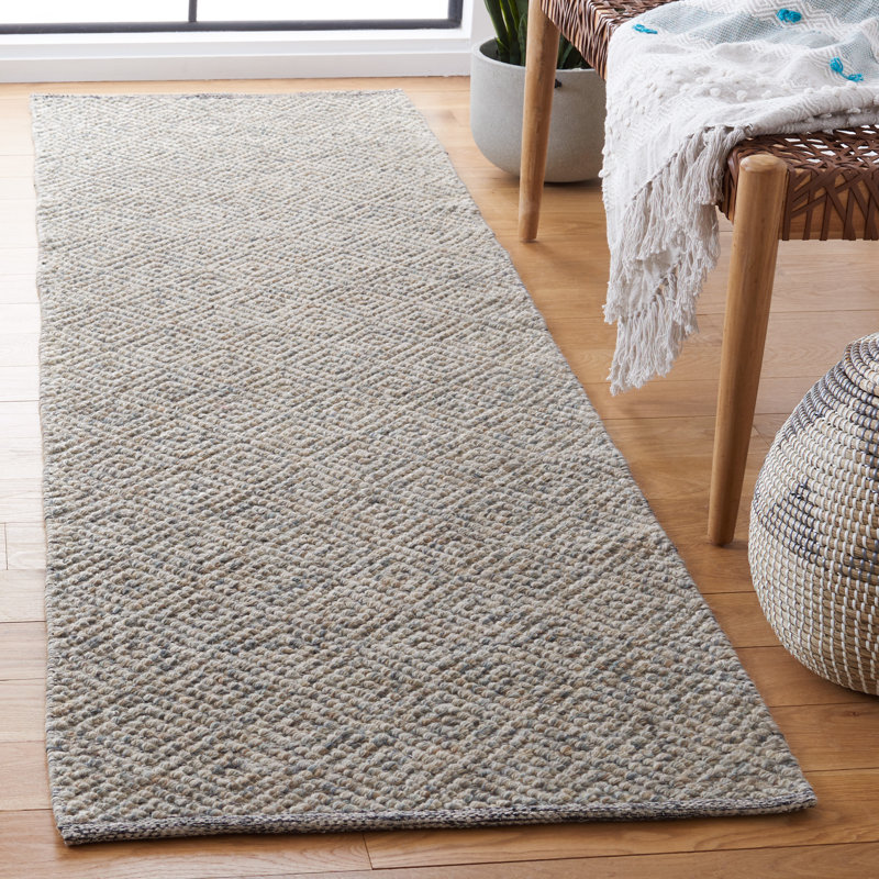 Irish Chain Hand Woven Area Rug, Runner 69 x 244 cm