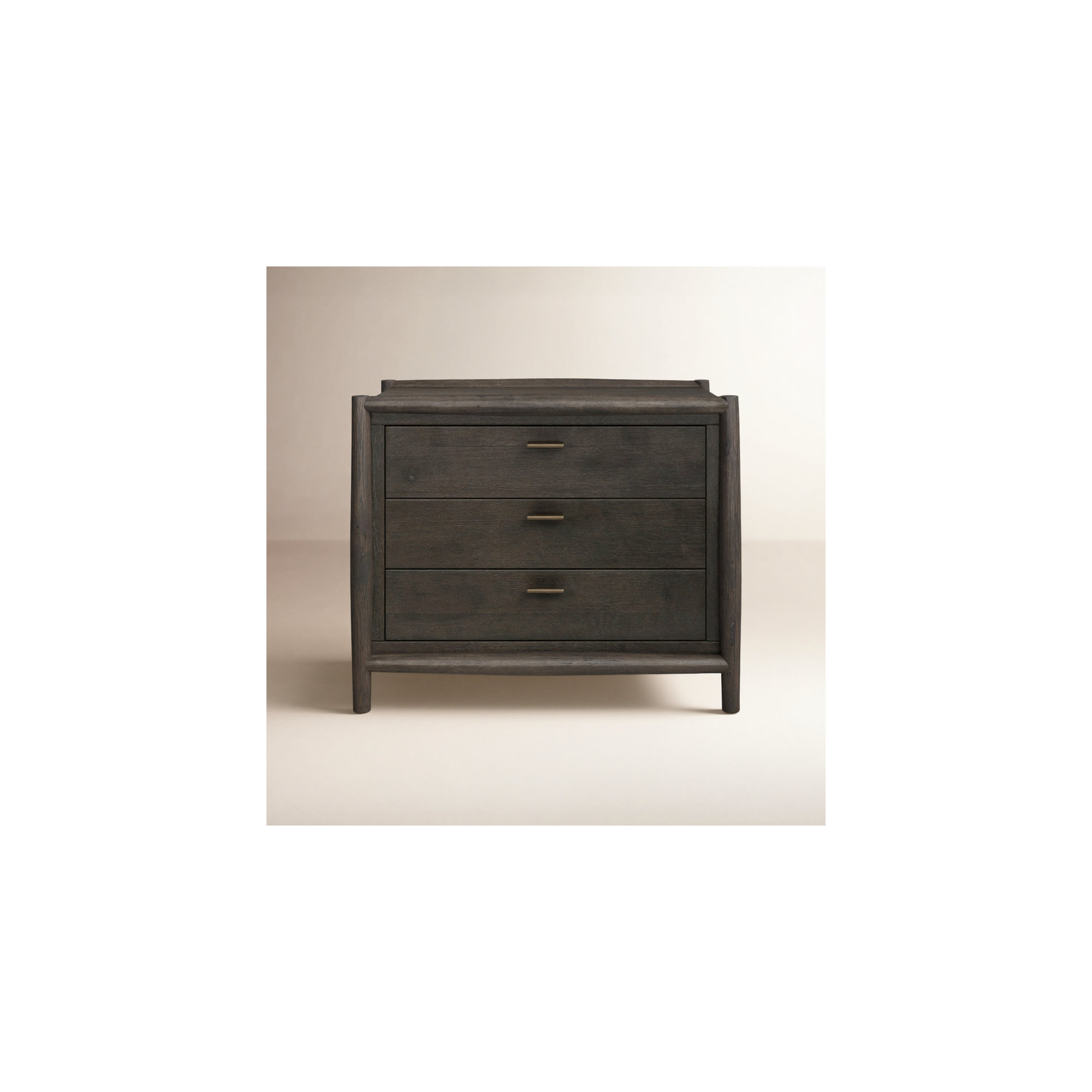 Cayenne 3 - Drawer Nightstand, Smoked Black