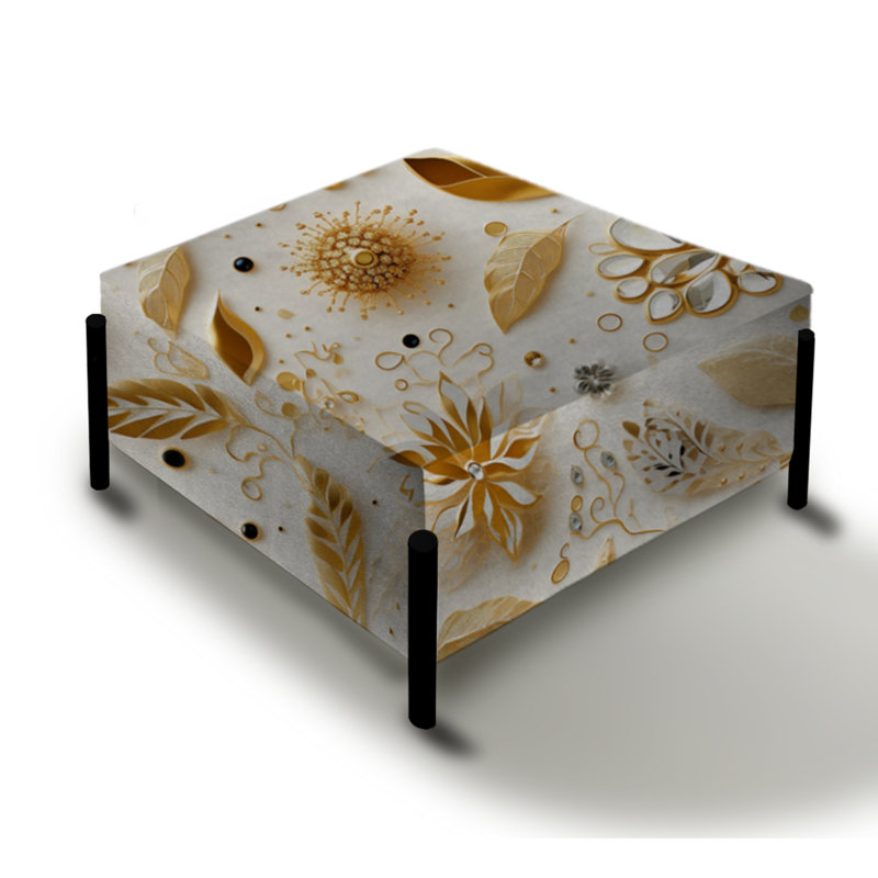 Motif de marbre blanc et doré Glam Marble