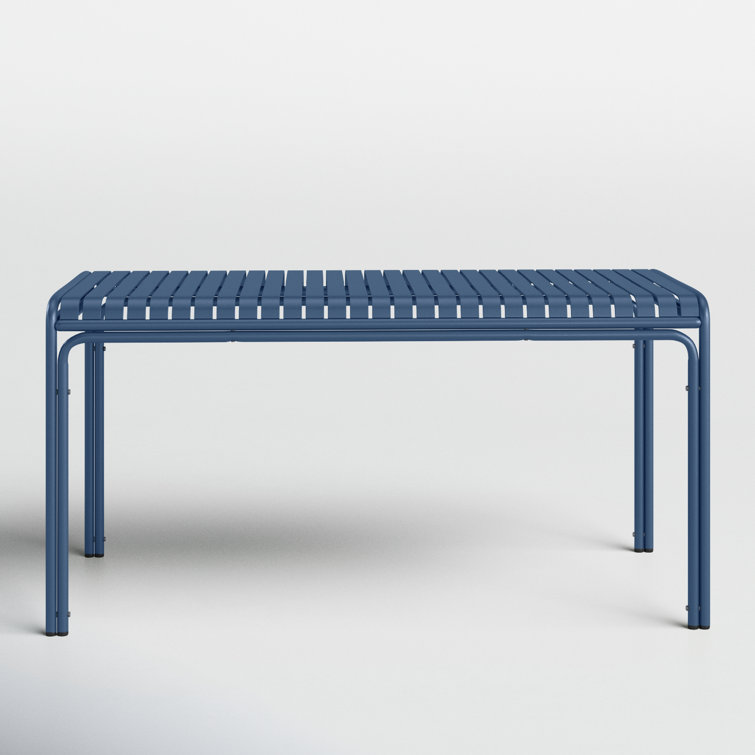 Abra 59.1'' Metal Outdoor Dining Table