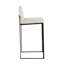 Tabouret de bar 30 po contemporain à dossier haut avec assise en tissu et structure en acier - ensemble de 3-549088686