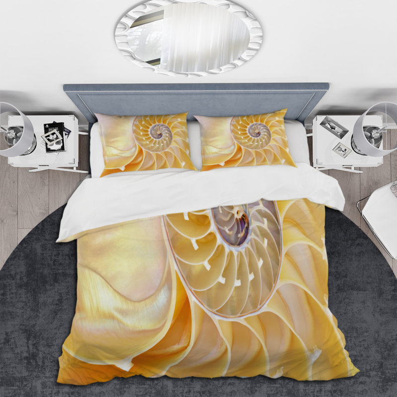 Ensemble de housse de couette moderne jaune en spirale - jaune, Housse de couette simple + 1 taie décorative stan