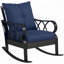 Chaise berçante d'extérieur en osier et rotin-1621844338