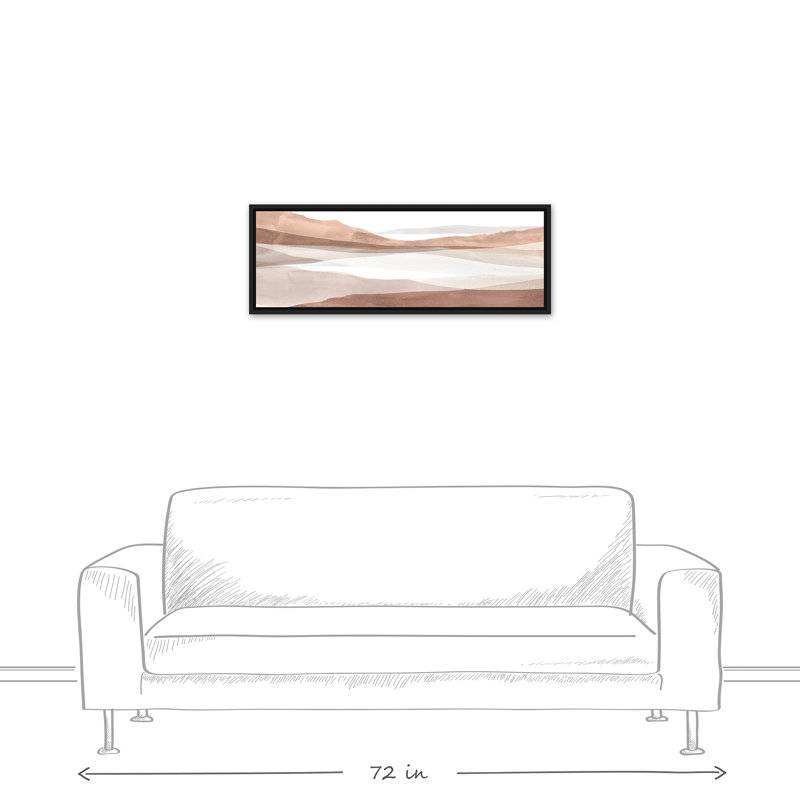 Paysage bohémien, H 13,75 po x l 37,75 po x P 1,75 po, Cadre flottant