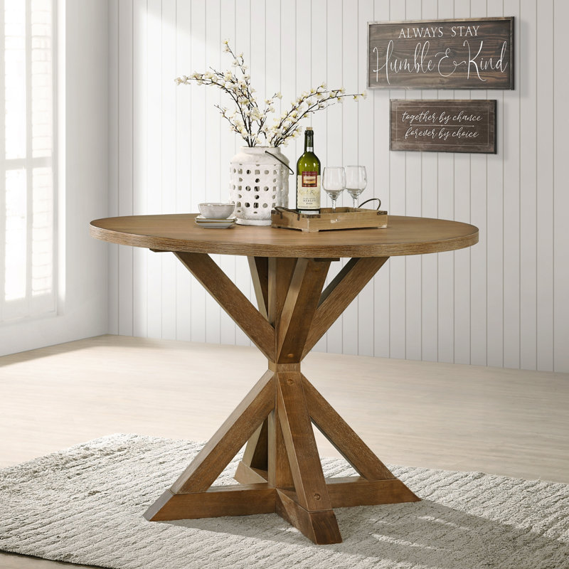 Cross-Buck Base Counter Height Dining Table