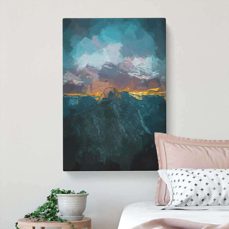 Mountains In California In Abstract - Wrapped Canvas, 60cm H x 40cm W x 3cm D