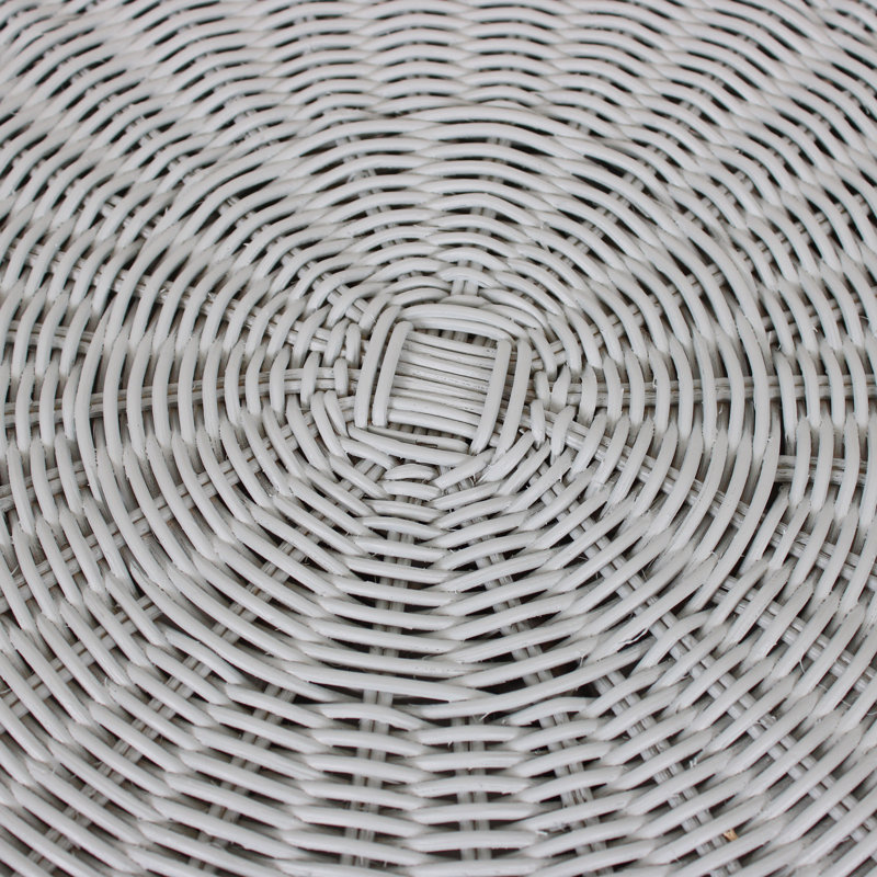 Cabo Woven Rattan End Table, Blue