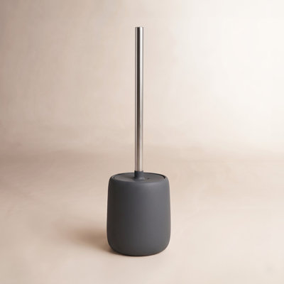 SONO 15.37" Ceramic Toilet Brush and Holder