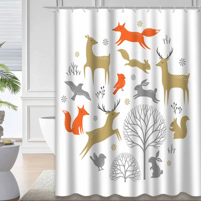 Rideau de douche Winter Woodland Christmas