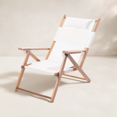 Reclining Beach Chair with Cushion