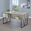 1 bureau de style rustique rustique industriel à 63 tiroirs avec 4 tiroirs et plateau en métal-704603204