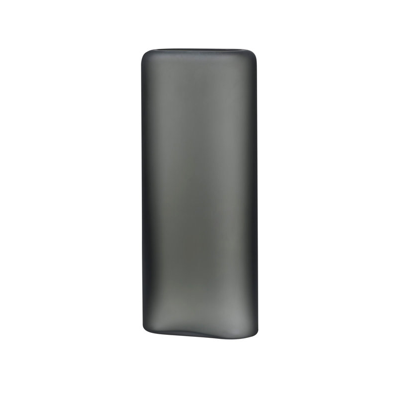 Vase de table en cristal sans plomb 12,8 po Layers, Fumée, 12.81" H x 5.43" W x 3" D