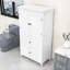 Armoire de rangement en bois pour salle de bain avec tablettes réglables et tiroirs de rangement-839122850