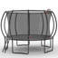 Trampoline YC 12FT - échelle - noir rouge