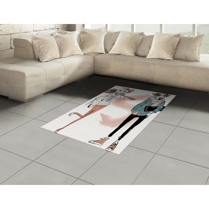 Tapis décoratif Indie High Density, Rectangle— 4 pi x 5 pi 8 po