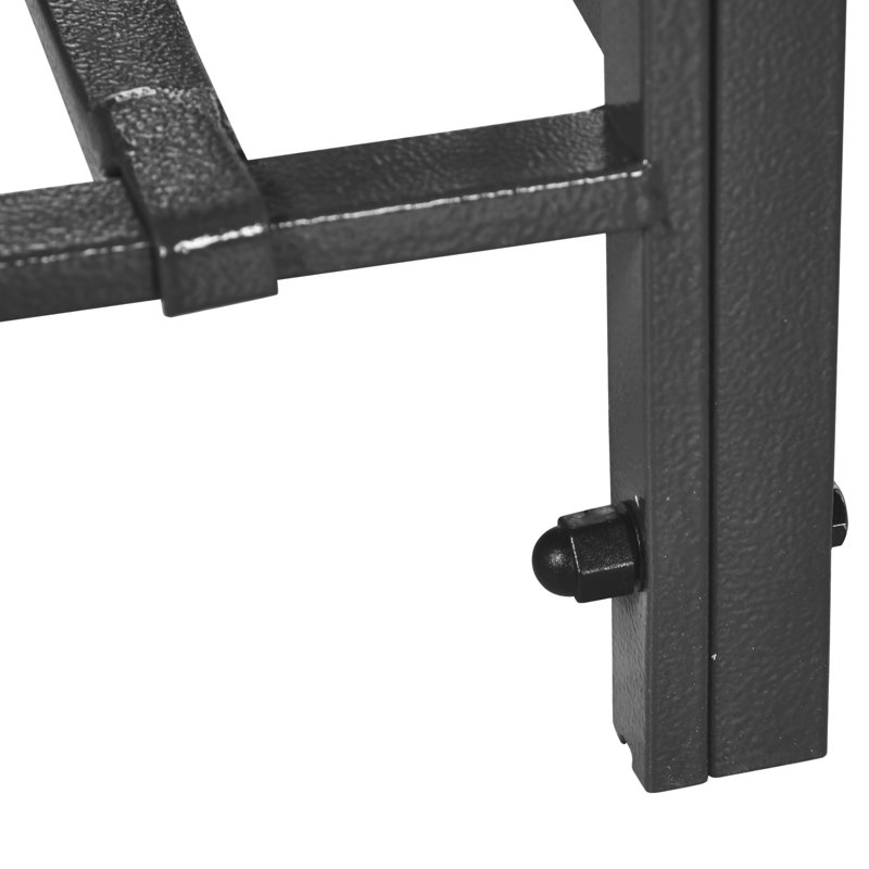 Arche de jardin en acier de 6,7 pi avec cœurs, pour le jardin, les mariages, la cour, les pots de fleurs gris foncé, les treillis décoratifs l 19,7 po