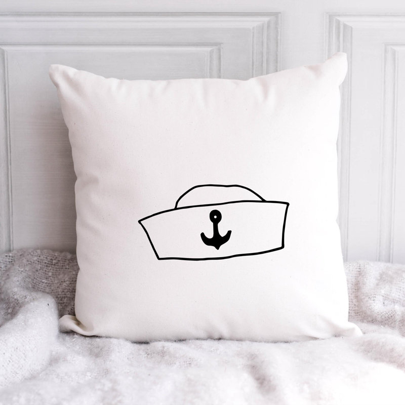 Nautical Sea Life_479 - Coussin décoratif en polyester, H 18 po x l 18 po