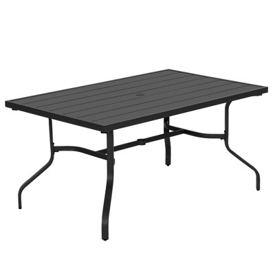 Iron Outdoor Dining Table , 60.5 " W 37 " D