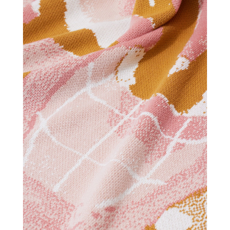 House Plants Throw Blanket, Golden Hour, Organic Cotton
