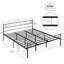 Modern Metal Platform Bed Frame with Headboard & Footboard-1107502190-1114764083
