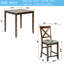 Table de salle à manger à hauteur de comptoir pour 4, 5 tables en noyer avec chaises carrées et rembourrées-245862144