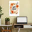 Autumn Embrace Rustic Abstract Contemporary Autumn Flower Wall Art Print-134813500
