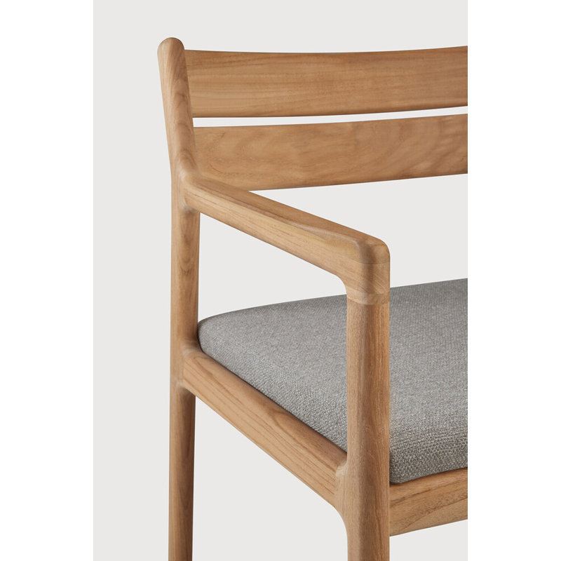 Jack Outdoor Teak Dining Armchair, Mocha