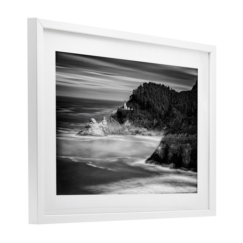 Perché au-dessus du Pacifique, reproduction sous verre encadrée, conception par Rick Berk, H 14 po x l 20 po