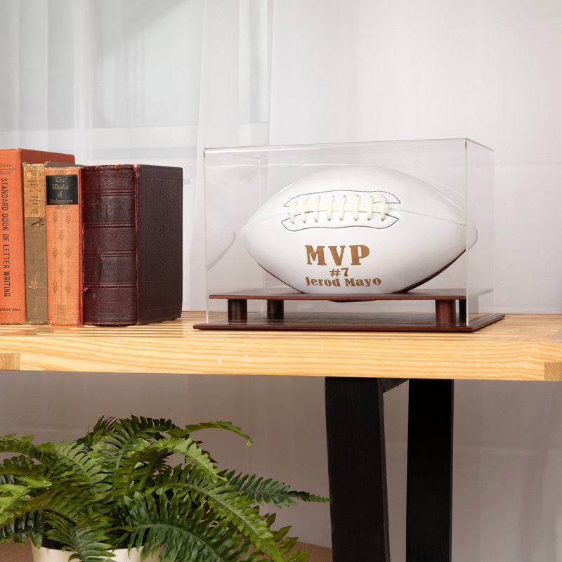 DECOMIL 12'' W 8.75'' D Football Plastic/Acrylic Ball / Puck Case