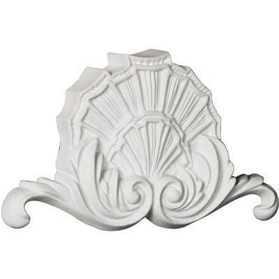 Modern 3.63'' H x 6.5'' W x 0.75'' D Urethane Onlay Scroll
