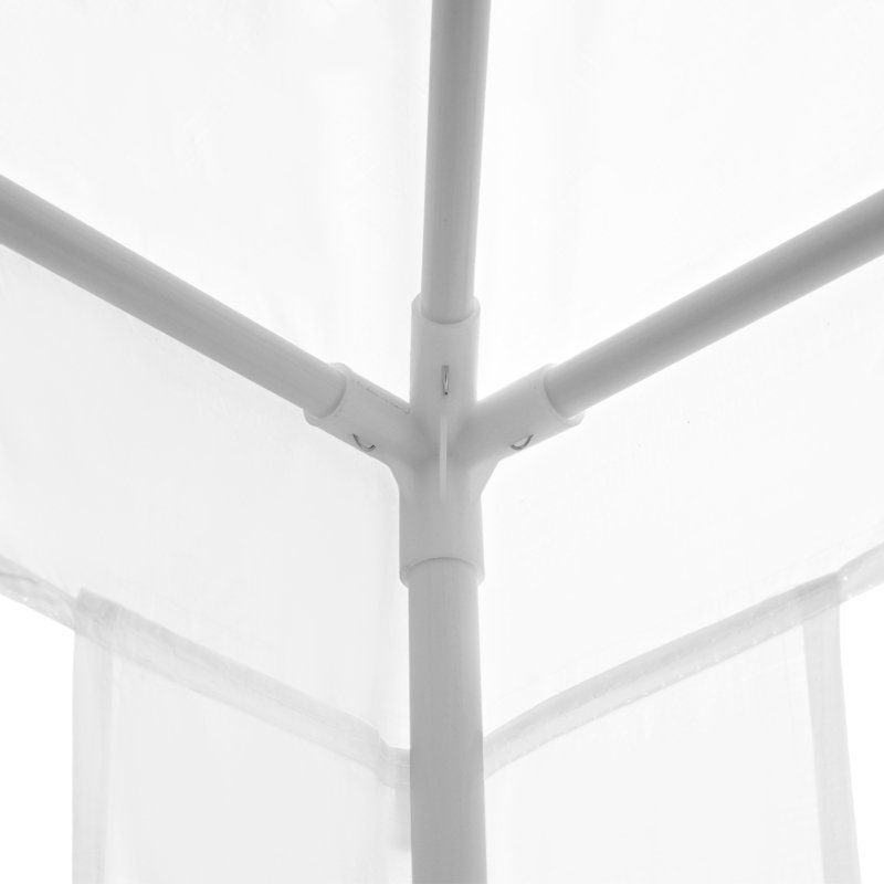 9 pi. L 9 pi. D Tente de réception en métal, blanc