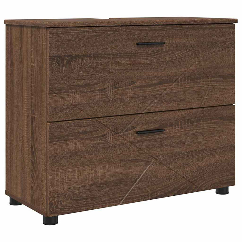 76.5cm Bathroom Vanity Base Only, Brown Oak