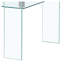 Table basse rectangulaire moderne en verre transparent avec rangement à 2 niveaux et plateau en verre trempé-768786331