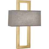 Doughnut Wall Sconce - Antique Silver - Smoke Gray Shade