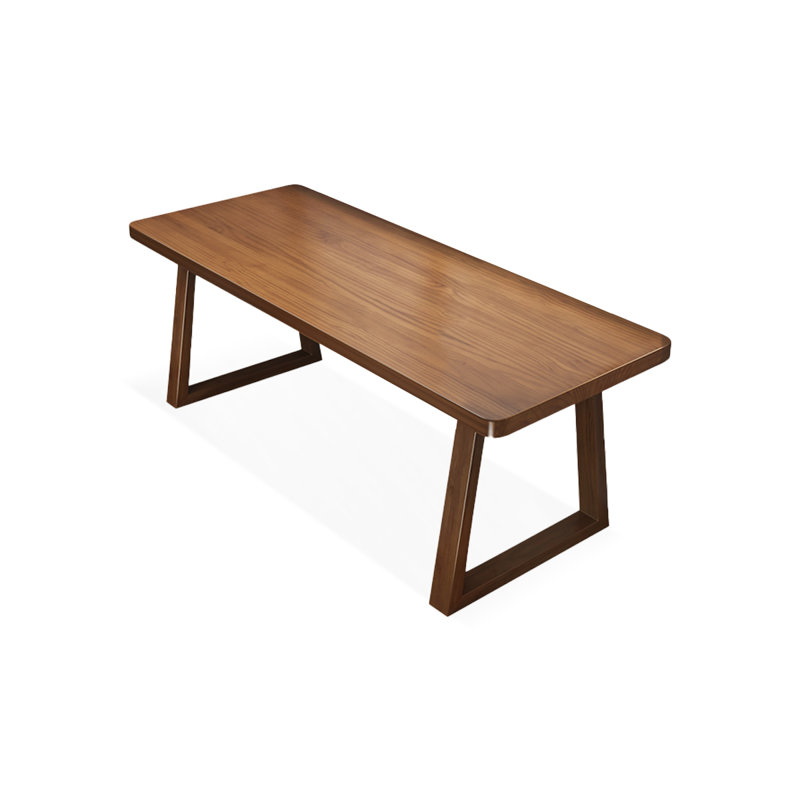 Bureau rectangulaire en bois massif brun noisette, H 29,53 po x l 62,99 po x P 23,62 po