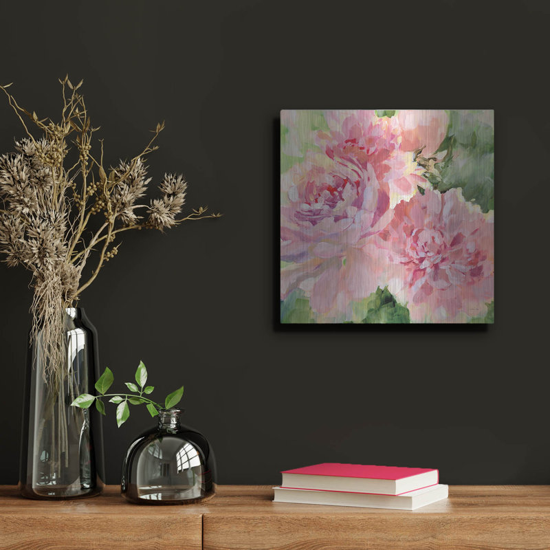'Sarahs Peony' by Katrina Pete Metal Wall Art, 36" x 36", 12" H x 12" W